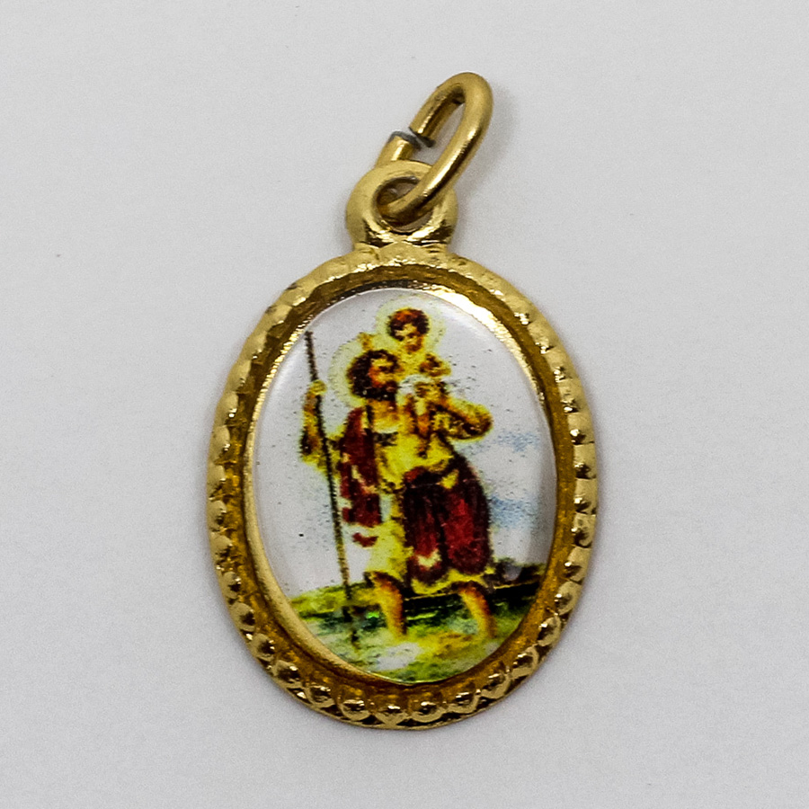 Medalha foto de São Cristóvão (pacote com 100 medalhas)