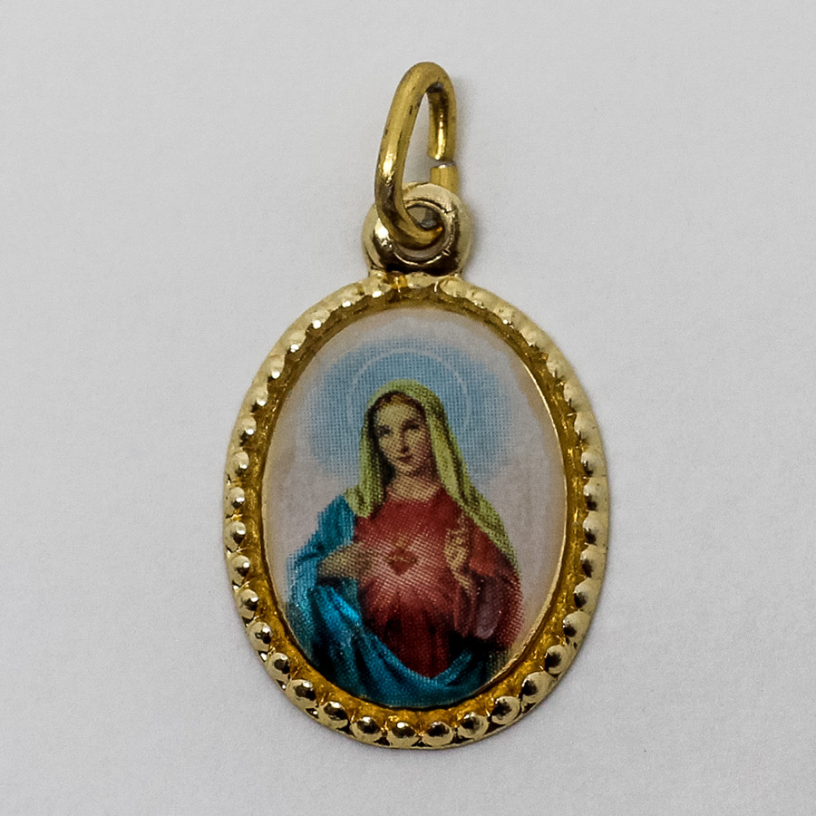 Medalha foto de Sagrado Coração de Maria (pacote com 100 medalhas)