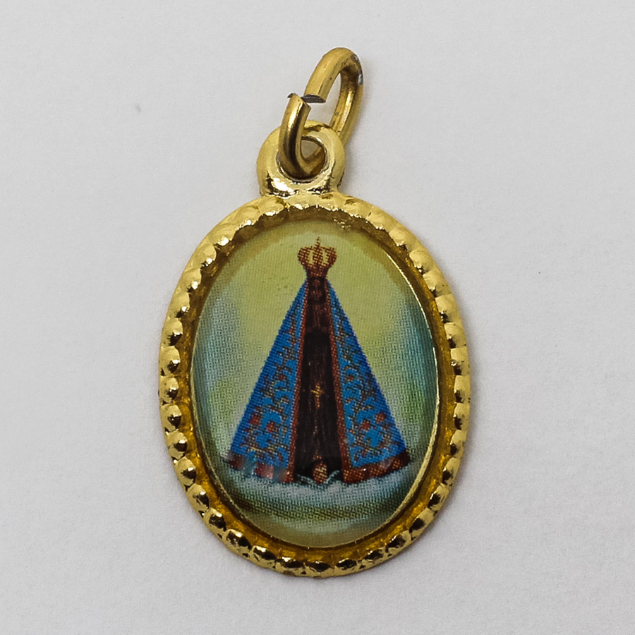 Medalha foto de Nossa Senhora Aparecida (pacote com 100 medalhas)